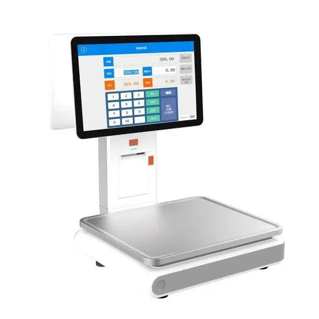 Pos scale ميزان نقطة بيع مع طابعه داخليه فواتير 15 كامل